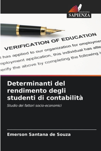 Determinanti del rendimento degli studenti di contabilità