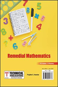 Remedial Mathematics for B. PHARMACY - PCI Syllabus - textbook