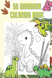 50 Dinosaur Coloring Book