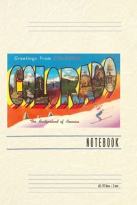 Vintage Lined Notebook Greetings from Colorful Colorado