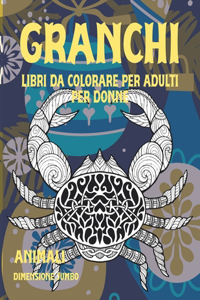 Libri da colorare per adulti per donne - Dimensione Jumbo - Animali - Granchi