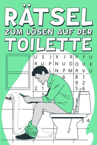 Rätsel zum Lösen auf der Toilette