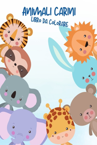 Animali carini libro da colorare per i bambini