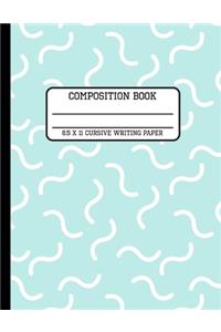 Composition Book Cursive Writing Paper