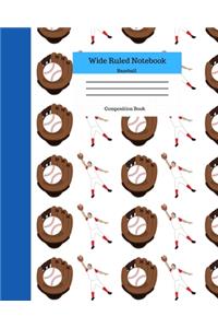 Wide Ruled Notebook Baseball Composition Book
