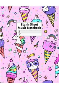 Blank Sheet Music Notebook