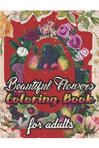 Beautiful Flowers Coloring Book for adults