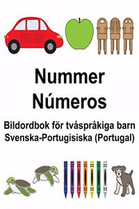 Svenska-Portugisiska (Portugal) Nummer/Números Bildordbok för tvåspråkiga barn