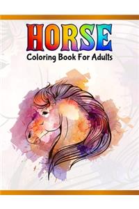 Horse Coloring Book For Adults