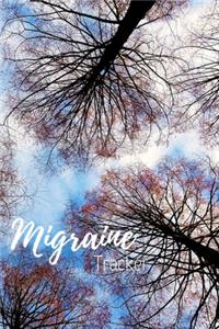 Migraine Tracker: the 90 day migraine and pain diary tree tops nature woods- Beautifully designed pain management notebook to record migraines- Track weather, duratio