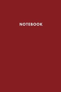 Notebook: Deep Red Color Soft Cover Lined Notebook Composition Book