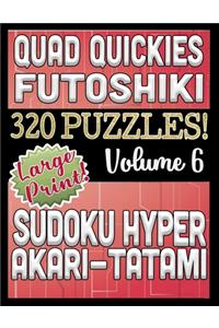 Quad Quickies - Futoshiki, Sudoku Hyper, Akari - Tatami