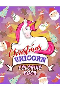 Christmas Unicorn Coloring Book