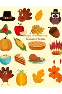 Happy Thanks Giving Coloring Book For Kids
