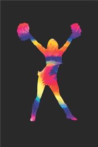 Tie Dye Cheerleading Notebook - Sports Gift for Cheerleader - Cheerleading Journal - Cheerleading Diary