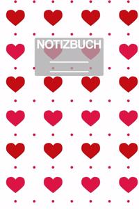 Notizbuch A5 Muster Herzen Herz Rote