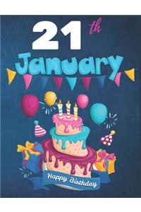 21th January Happy Birthday Notebook Journal