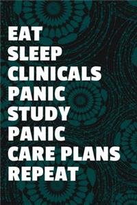 Eat Sleep Clinicals Panic Study Panic Care Plans Repeat