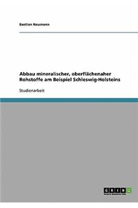 Abbau mineralischer, oberflächenaher Rohstoffe am Beispiel Schleswig-Holsteins
