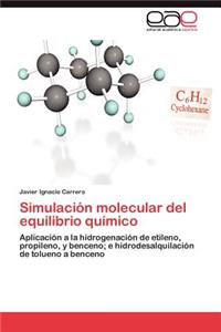 Simulación molecular del equilibrio químico