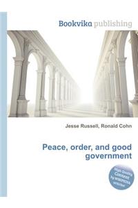 Peace, Order, and Good Government