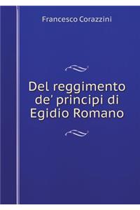 Del reggimento de' principi di Egidio Romano