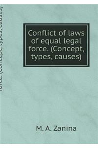 Conflict of Laws of Equal Legal Force. (Concept, Types, Causes)
