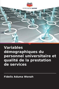 Variables démographiques du personnel universitaire et qualité de la prestation de services