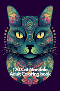 120 Cat Mandala Adult Coloring book