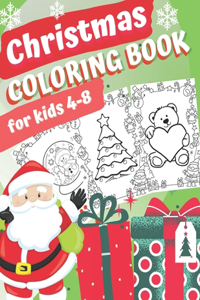 Christmas coloring book for kid 4-8