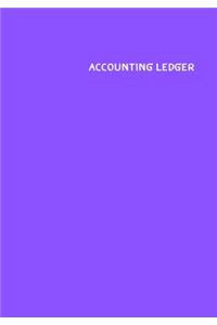 Accounting Ledger Book: : 120 pages - 7x10 inch - Payment and Deposit - White Paper - Purple Cover