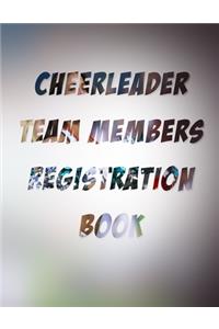 cheerleader team members registration book