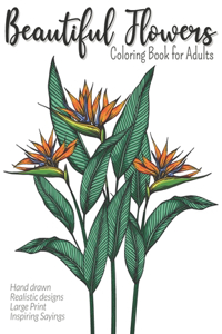 Beautiful Flowers, Coloring book for Adults