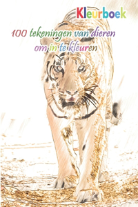 Kleurboek 100 tekeningen van dieren om in te kleuren