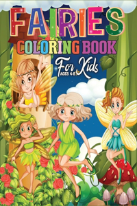 Fairies Coloring Book for Kids Ages 4-8