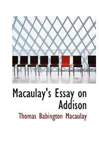 Macaulay's Essay on Addison