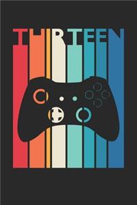 Gaming Notebook for 13 Year Old Boys and Girls - Vintage Gaming Journal - 13th Birthday Gift for Gamer Diary