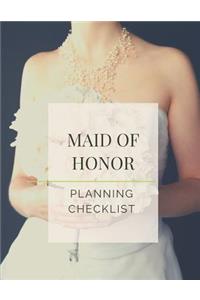 Maid Of Honor Planning Checklist