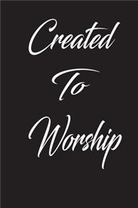 created to worship