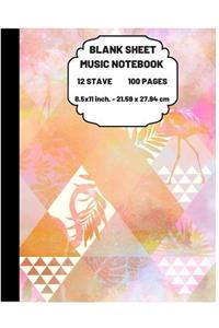 Blank Sheet Music Notebook