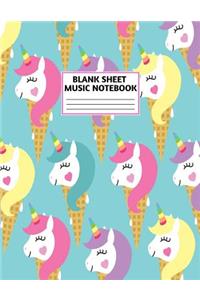 Blank Sheet Music Notebook