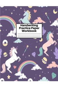 Handwriting Practice Paper Workbook