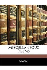 Miscellaneous Poems