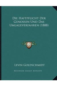 Die Haftpflicht Der Genossen Und Das Umlageverfahren (1888)