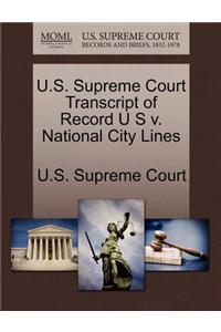 U.S. Supreme Court Transcript of Record U S V. National City Lines