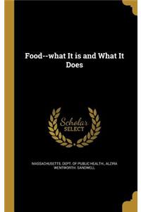Food--What It Is and What It Does