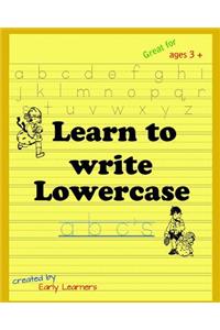 Learn to write lowercase
