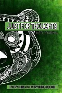 Just For Thoughts Soft Cover Lined Journal/Notebook (Bear Head)