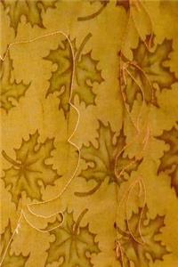 Journal Fabric Golden Leaves Design