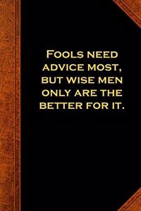 2020 Daily Planner Ben Franklin Quote Fools Advice Vintage Style 388 Pages